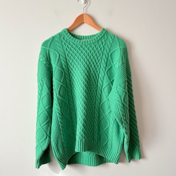 Aritzia Sunday Best Peggy Wool Crewneck Sweater Green Size Small - Picture 4 of 8
